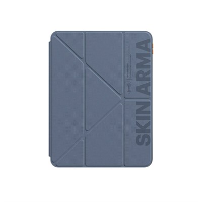 Apple iPad Air 11 2024 Kılıf SkinArma Kabartma Baskı Tasarımlı 360 Tam Koruma Arkası Şeffaf Standlı Gamma Kılıf