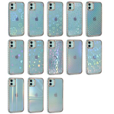 Apple iPhone 11 Kılıf Desenli Parlayan Transparan Zore Avva Kapak