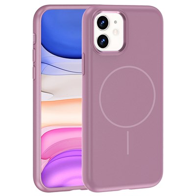 Apple iPhone 11 Kılıf M-Safe Şarj Özellikli Metal Kamera Çerçeveli Zore Edi Silikon Kapak