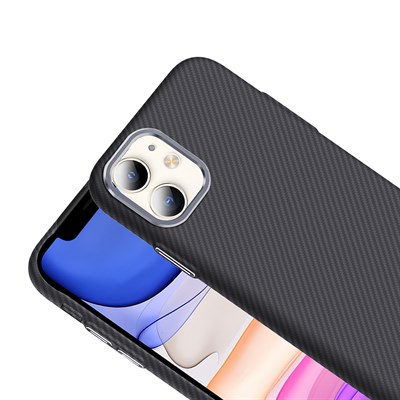 Apple iPhone 11 Kılıf Magsafe Şarj Özellikli Karbon Fiber Görünümlü Zore Gros Kapak