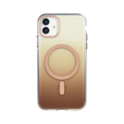 Apple iPhone 11 Kılıf M-safe Şarj Özellikli Transparan Renk Geçişli Zore Toros Kapak