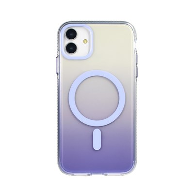 Apple iPhone 11 Kılıf M-safe Şarj Özellikli Transparan Renk Geçişli Zore Toros Kapak