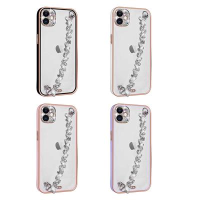Apple iPhone 11 Kılıf Taş Süslemeli Kamera Korumalı El Tutamaçlı Zore Blazer Kapak