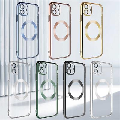 Apple iPhone 11 Kılıf Wireless Şarj Özellikli Sert PC Zore Riksos Magsafe Kapak