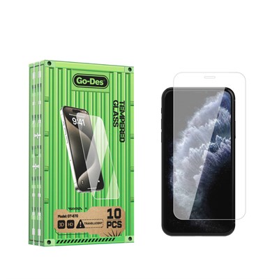 Apple iPhone 11 Pro Go Des Parmak İzi Bırakmayan 9H Oleofobik Bom Glass Ekran Koruyucu 10lu Paket