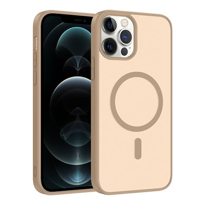 Apple iPhone 12 Kılıf M-safe Şarj Özellikli Zore Babet Kapak