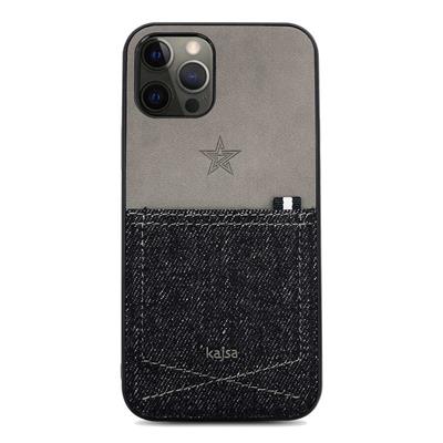 Apple iPhone 12 Pro Kılıf Kajsa Denim Kapak