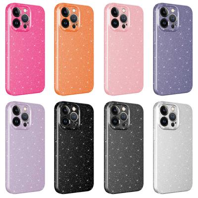 Apple iPhone 12 Pro Max Kılıf Kamera Korumalı Simli Lüks Zore Koton Kapak