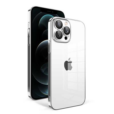 Apple iPhone 12 Pro Max Kılıf Kamera Korumalı Renkli Çerçeveli Zore Garaj Kapak