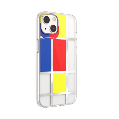 Apple iPhone 13 Çift IMD Baskılı Switcheasy Artist Mondrian Kapak