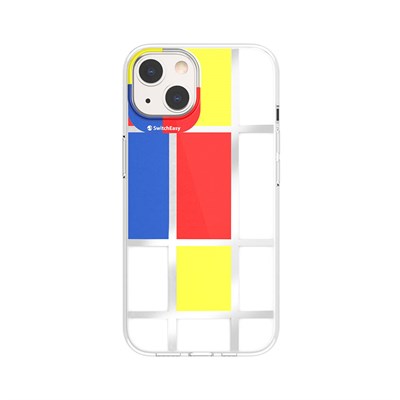 Apple iPhone 13 Çift IMD Baskılı Switcheasy Artist Mondrian Kapak