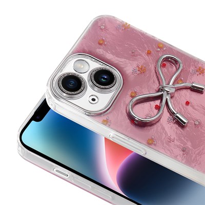 Apple iPhone 13 Kılıf Kamera Korumalı Figürlü Zore Ponti Silikon Kapak