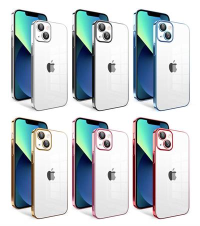 Apple iPhone 13 Kılıf Kamera Korumalı Renkli Çerçeveli Zore Garaj Kapak