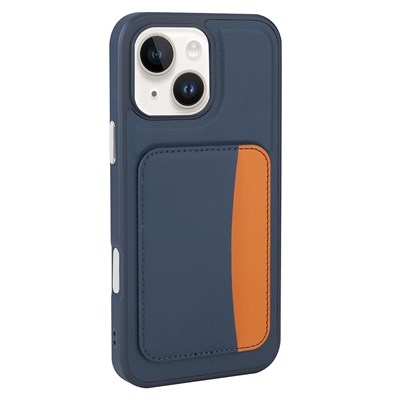 Apple iPhone 13 Kılıf Kartlıklı Zore X-Kart Silikon Kapak