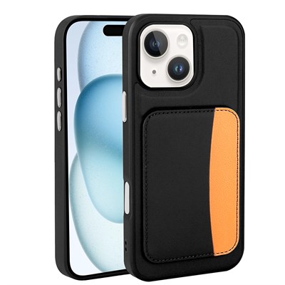 Apple iPhone 13 Kılıf Kartlıklı Zore X-Kart Silikon Kapak