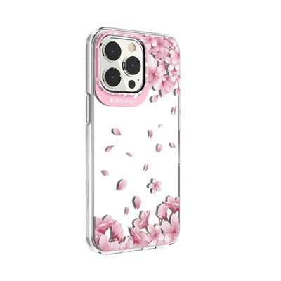Apple iPhone 13 Pro Çift IMD Baskılı Switcheasy Artist Sakura Kapak