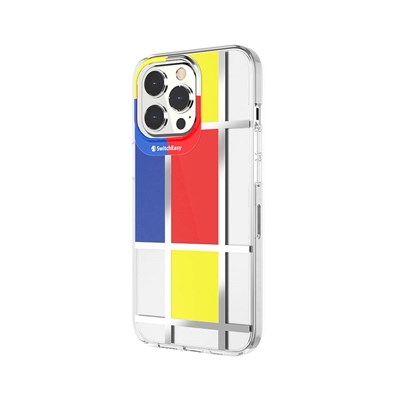 Apple iPhone 13 Pro Çift IMD Baskılı Switcheasy Artist Mondrian Kapak