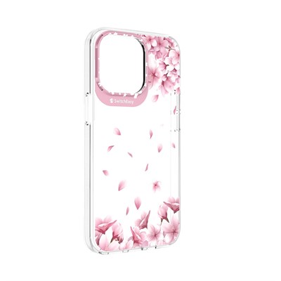 Apple iPhone 13 Pro Çift IMD Baskılı Switcheasy Artist Sakura Kapak