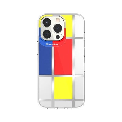 Apple iPhone 13 Pro Çift IMD Baskılı Switcheasy Artist Mondrian Kapak