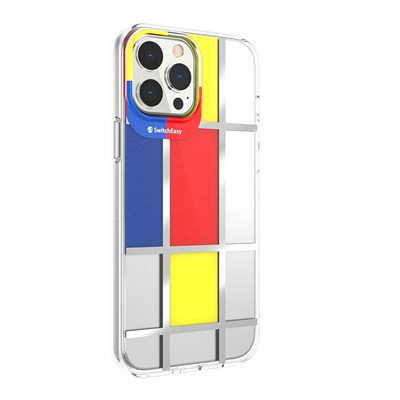 Apple iPhone 13 Pro Max Çift IMD Baskılı Switcheasy Artist Mondrian Kapak