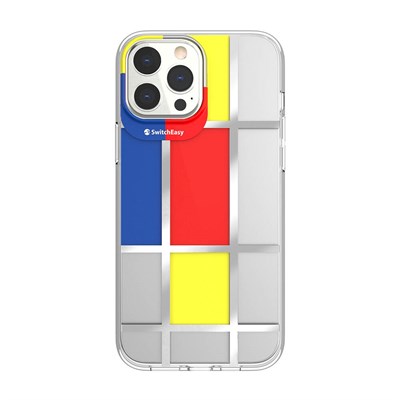 Apple iPhone 13 Pro Max Çift IMD Baskılı Switcheasy Artist Mondrian Kapak