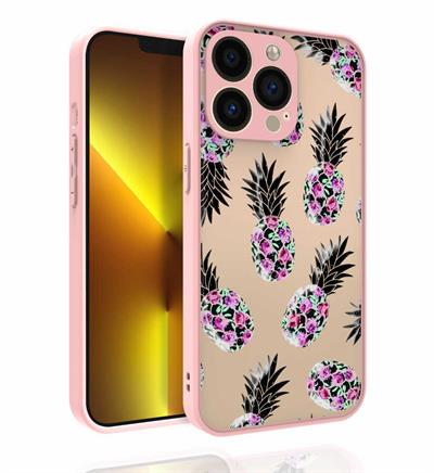 Apple iPhone 13 Pro Max Kılıf Desenli Kamera Korumalı Parlak Zore Nora Kapak