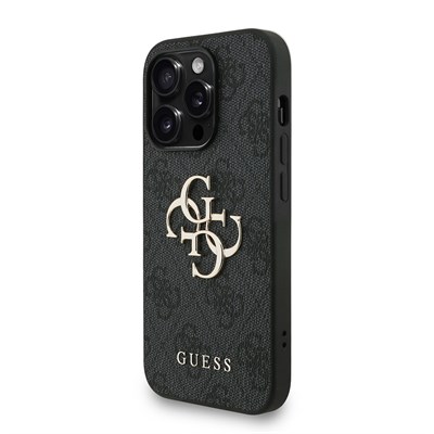 Apple iPhone 13 Pro Max Kılıf Guess Orjinal Lisanslı PU Deri Bilek Askı İpli Metal Büyük 4G ve Yazı Logolu Kapak