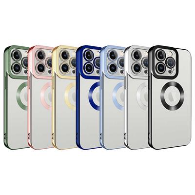 Apple iPhone 13 Pro Max Kılıf Kamera Korumalı Logo Gösteren Zore Omega Kapak
