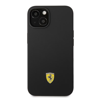 Apple iPhone 14 Kılıf Ferrari Orjinal Lisanslı Magsafe Şarj Özellikli Pu Deri Ve Karbon Şeritli Dizayn Kapak