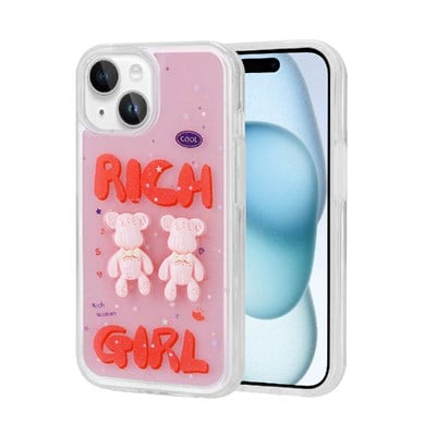 Apple iPhone 14 Kılıf Kabartma Figürlü Parlak Zore Eralli Silikon Kapak