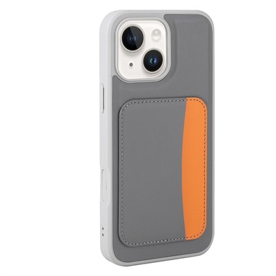 Apple iPhone 14 Kılıf Kartlıklı Zore X-Kart Silikon Kapak