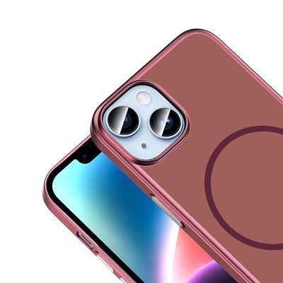 Apple iPhone 14 Kılıf M-Safe Şarj Özellikli Zore Lora PC Kapak