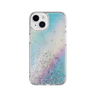 Apple iPhone 14 Parlayan Simli Şeffaf Switcheasy Starfield Kapak