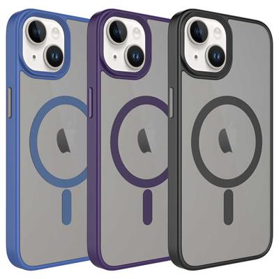 Apple iPhone 14 Plus Kılıf Mat Arka Yüzey Wireless Şarj Özellikli Zore Flet Magsafe Kapak