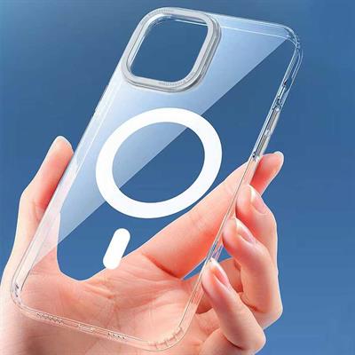 Apple iPhone 14 Plus Kılıf Wiwu Magnetic Crystal Sert PC Kapak