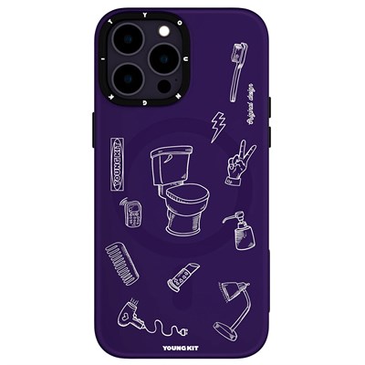 Apple iPhone 14 Pro Kılıf Magsafe Şarj Özellikli Desenli Youngkit Plaything Serisi Kapak