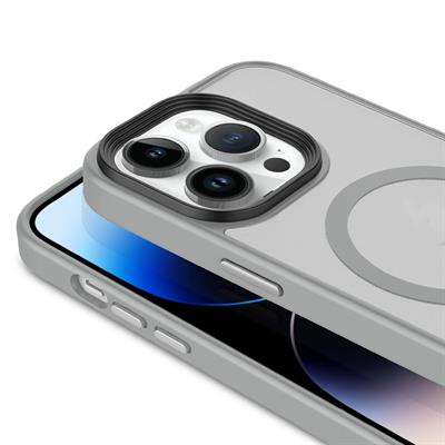 Apple iPhone 14 Pro Kılıf Mat Arka Yüzey Wireless Şarj Özellikli Zore Flet Magsafe Kapak