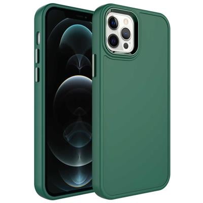 Apple iPhone 14 Pro Kılıf Metal Çerçeve ve Buton Tasarımlı Sert Zore Botox Kapak