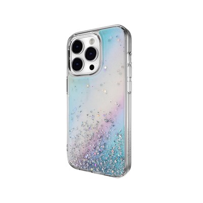 Apple iPhone 14 Pro Parlayan Simli Şeffaf Switcheasy Starfield Kapak
