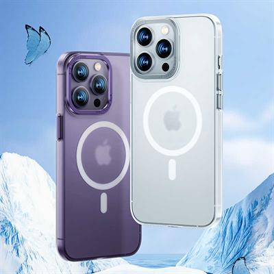 Apple iPhone 14 Pro Kılıf Wireless Şarj Destekli Benks Magnetik Haze Kapak