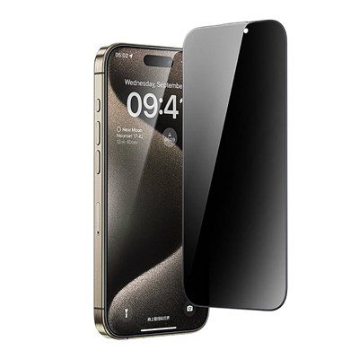 Apple iPhone 14 Pro Max Casebang Privacy Ekran Koruyucu + Kolay Uygulama Aparatı