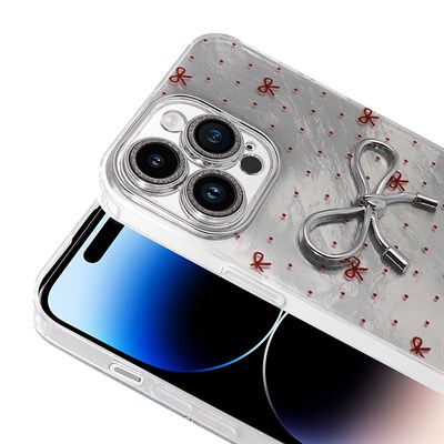 Apple iPhone 14 Pro Max Kılıf Kamera Korumalı Figürlü Zore Ponti Silikon Kapak
