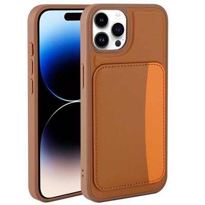 Apple iPhone 14 Pro Max Kılıf Kartlıklı Zore X-Kart Silikon Kapak