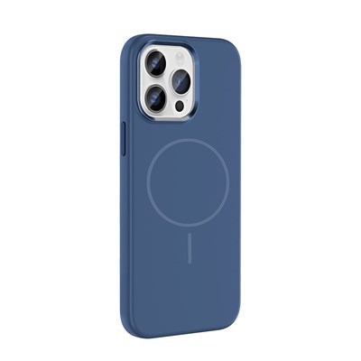 Apple iPhone 14 Pro Max Kılıf M-Safe Şarj Özellikli Metal Kamera Çerçeveli Zore Edi Silikon Kapak