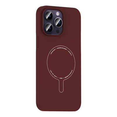 Apple iPhone 14 Pro Max Kılıf M-Safe Şarj Özellikli Kamera Korumalı Zore Elio Sert PC Kapak