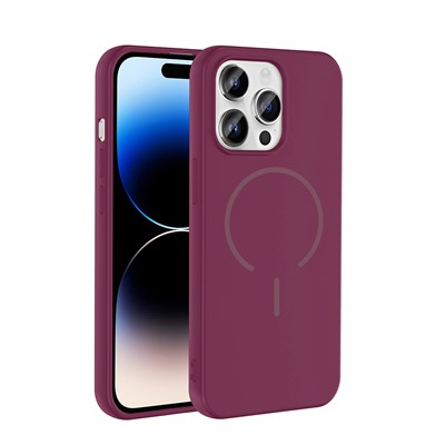 Apple iPhone 14 Pro Max Kılıf M-safe Şarj Özellikli Zore Meta Kapak
