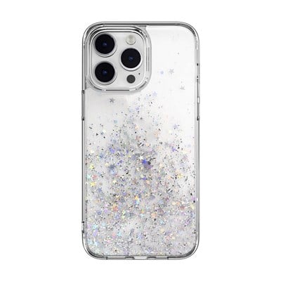 Apple iPhone 14 Pro Max Parlayan Simli Şeffaf Switcheasy Starfield Kapak