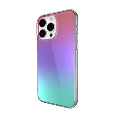 Apple iPhone 14 Pro Max Renk Geçişli Kenarları Şeffaf Tasarımlı Switcheasy Crush Plus Kapak