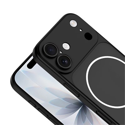 Apple iPhone 14 Pro Max Kılıf Zore M-Safe Şarj Özellikli Kamera Korumalı Spark Kapak