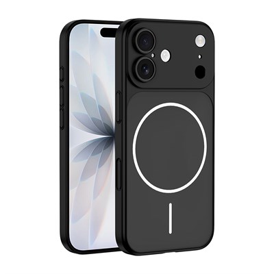 Apple iPhone 14 Pro Max Kılıf Zore M-Safe Şarj Özellikli Kamera Korumalı Spark Kapak